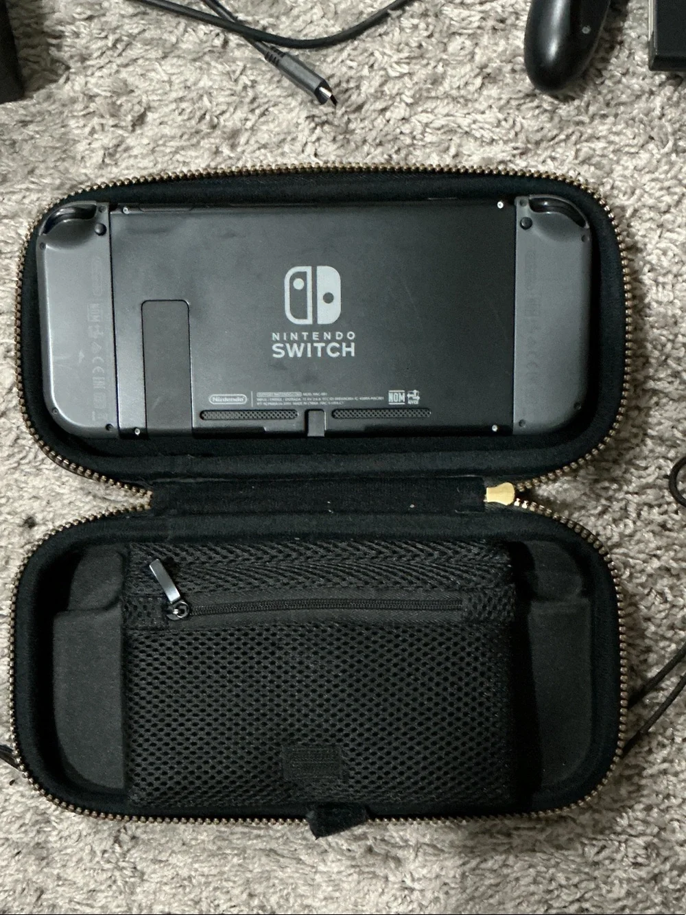 Nintendo Gray Switch Console with Dock, Joy‑Con Grip and Carry Case